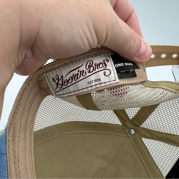 NWT Goorin Bros Animal Farm Snapback Trucker Hat Cap Blue The Cash Cow Patch NEW - Picture 7 of 8